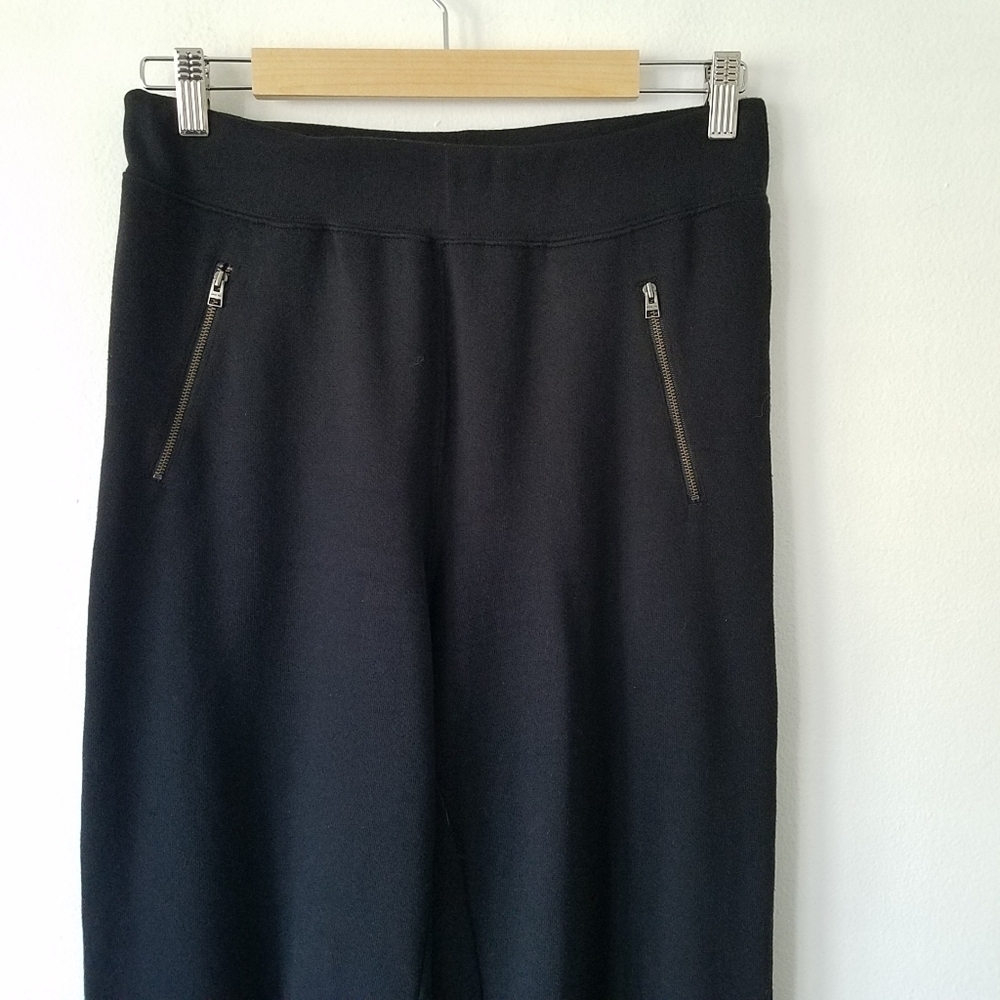 𝅺Aritzia Wilfred Free Black Zipper Pockets Wide Leg High Rise Sweatpants M - Picture 8 of 11